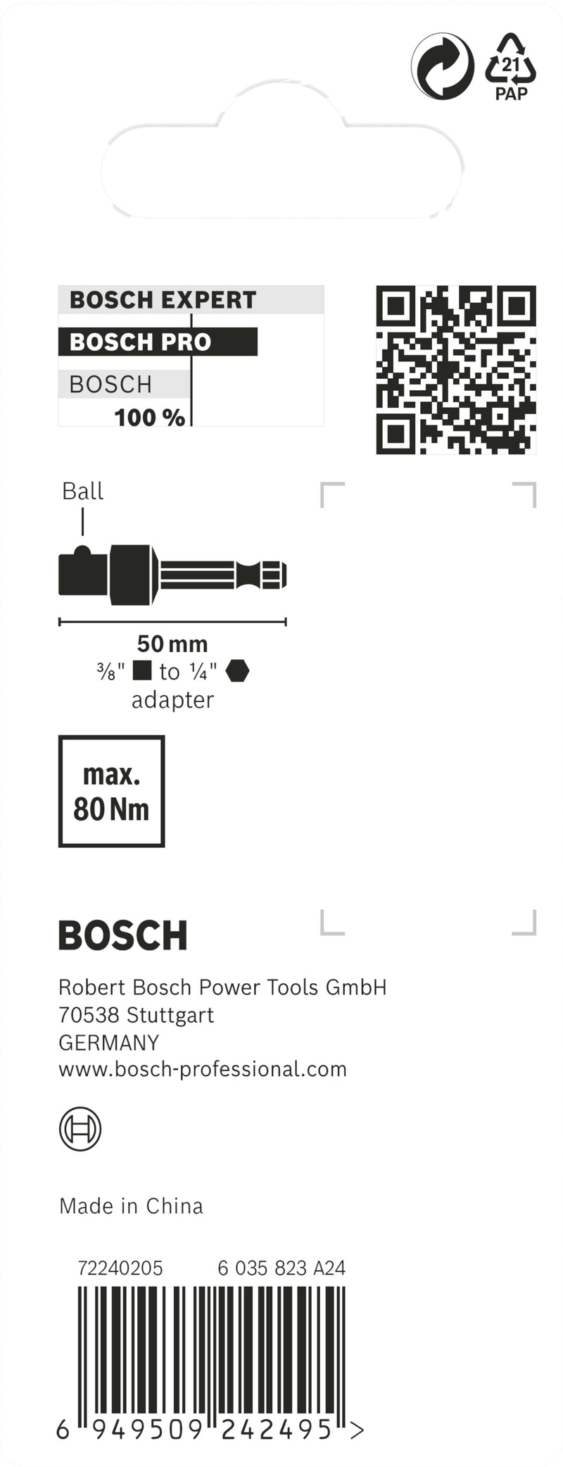 Bosch Nutsetter PRO Ball Sock. Adap.