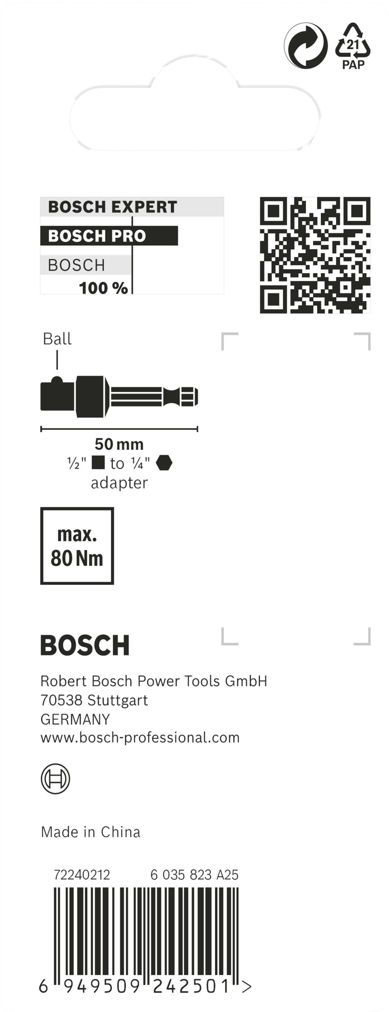 Bosch Nutsetter PRO Ball Sock. Adap.