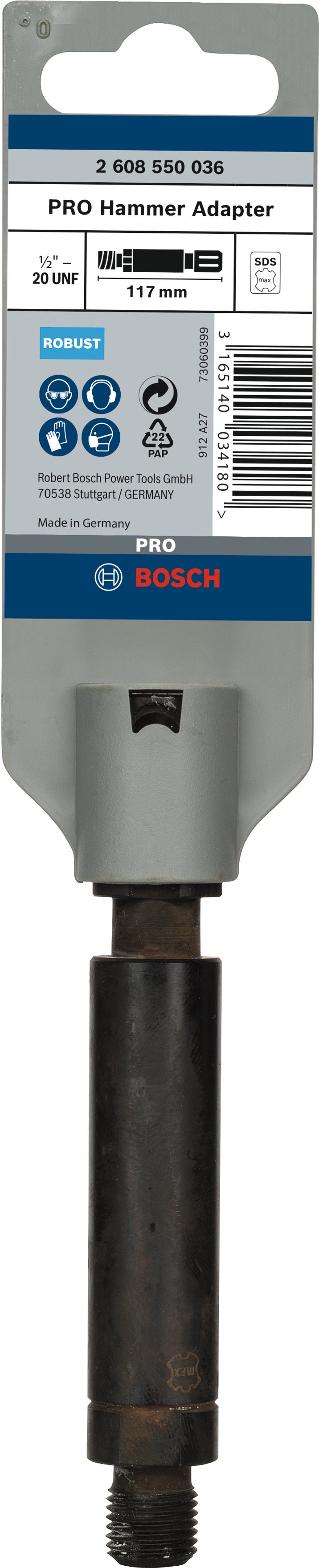 Bosch SDS MAX PARA ROSCA DE 1/2 X 20UNF