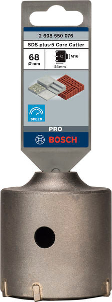 Cortador de núcleo Bosch SDS-Plus 9, 68 x 50 x 72 mm