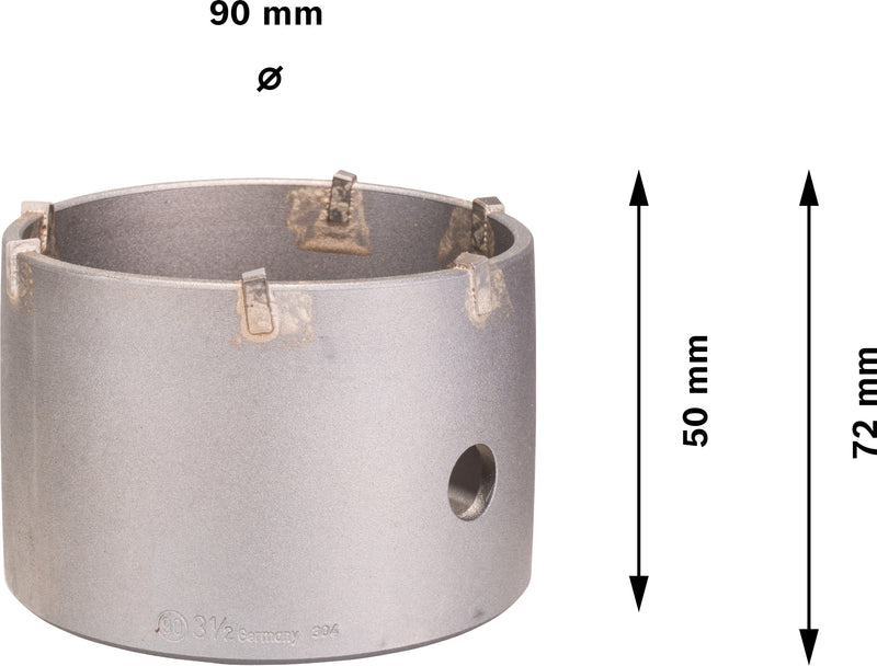 Cortador de núcleo Bosch PRO SDS plus-5, 90 x 50 x 72 mm