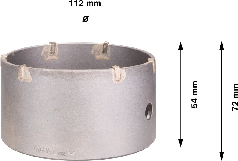 Cortador de núcleo Bosch PRO SDS plus-5, 112 x 50 x 72 mm