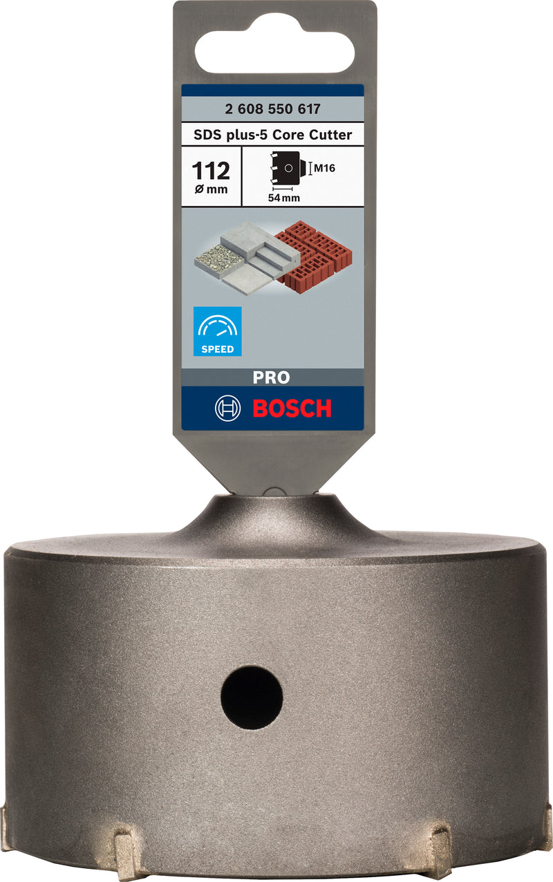 Cortador de núcleo Bosch PRO SDS plus-5, 112 x 50 x 72 mm