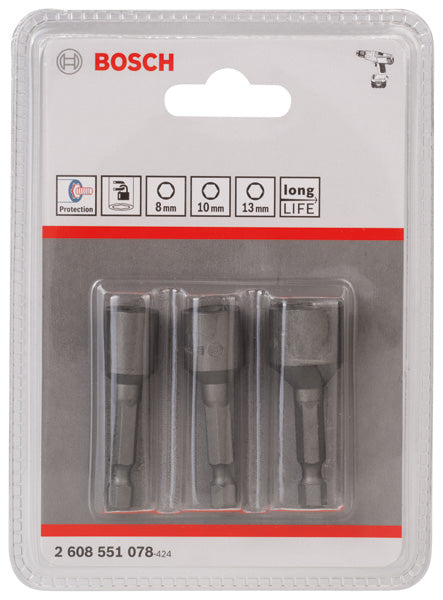 Bosch Nutsetter set 3pcs, metric - 8/10/13mm,