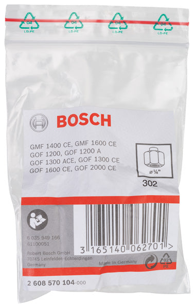 Conjunto de pinças e porcas Bosch 1/4 de polegada