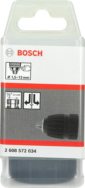 Mandril sem chave Bosch 1/2"-20 1,5-13 mm 2 mangas