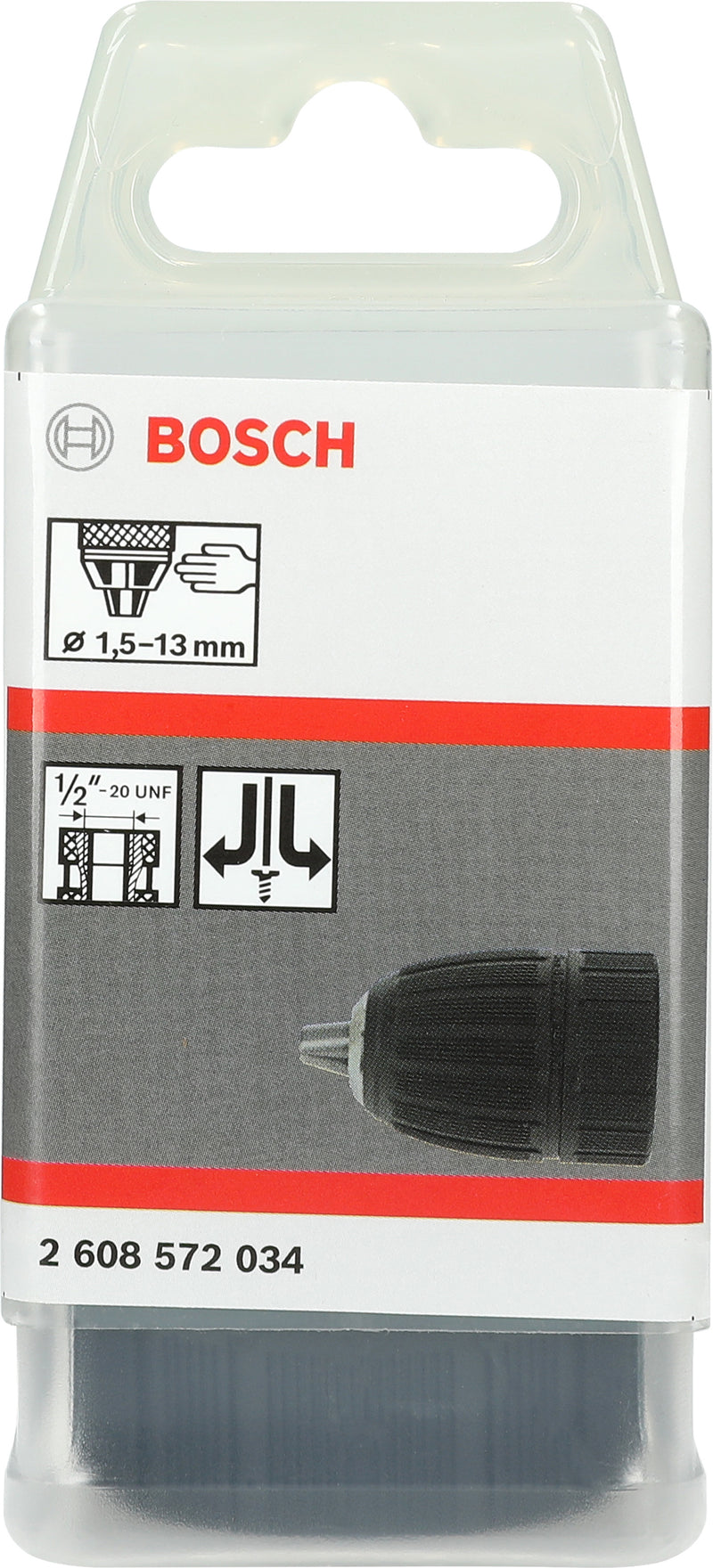 Mandril sem chave Bosch 1/2"-20 1,5-13 mm 2 mangas
