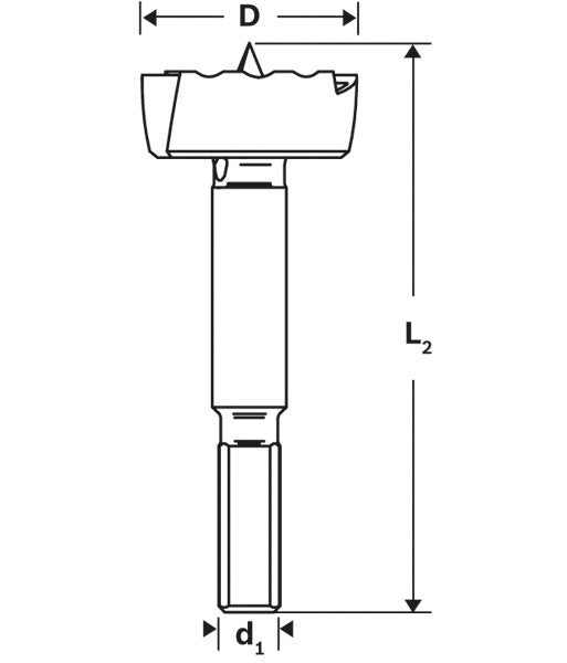 Bosch Forstner bit Toothed rim 36mm