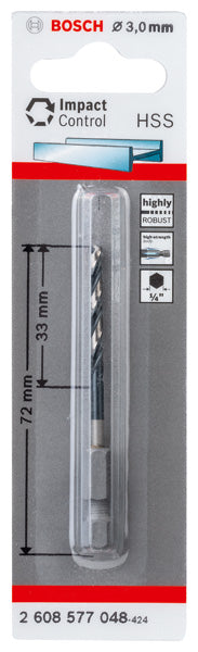 Bosch Hexagonal metal drill bit 3.0mm