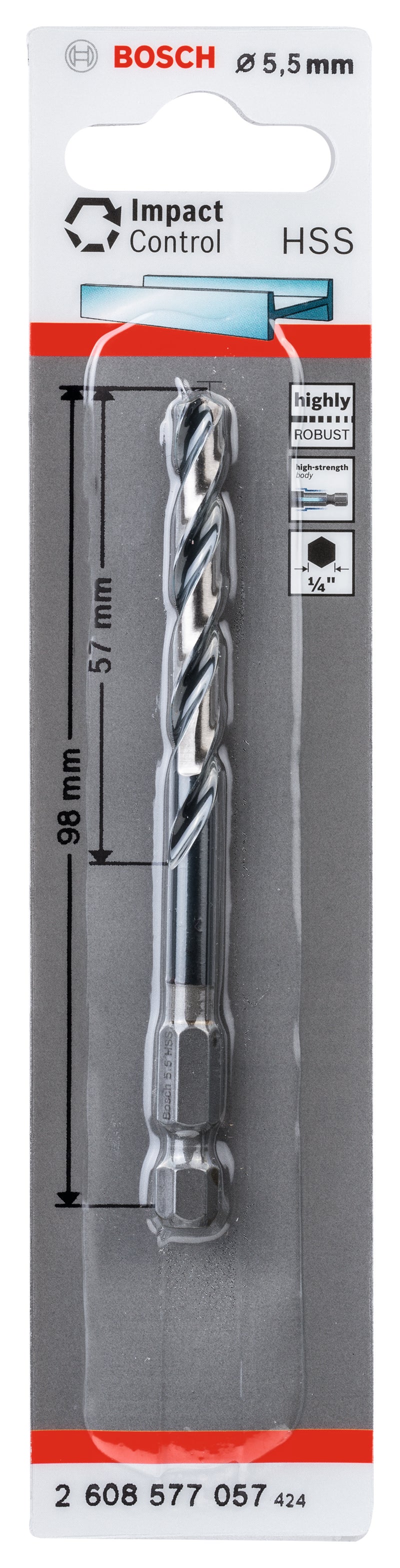 Bosch HSS Impact Drill Bit 5.5mm
