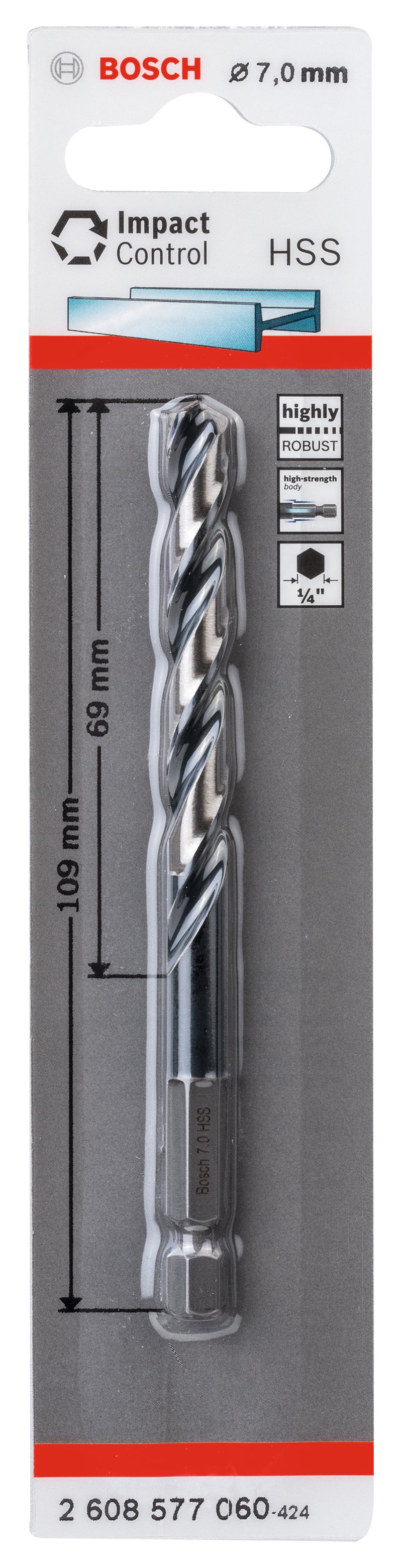 Bosch HSS Impact Drill Bit 7mm