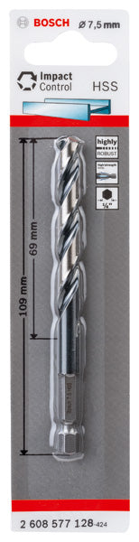 Bosch HSS Impact Drill Bit 7.5mm