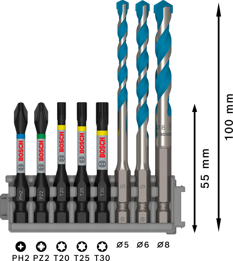 Bosch Hex-9 MC Mixed Pack with Power Bits