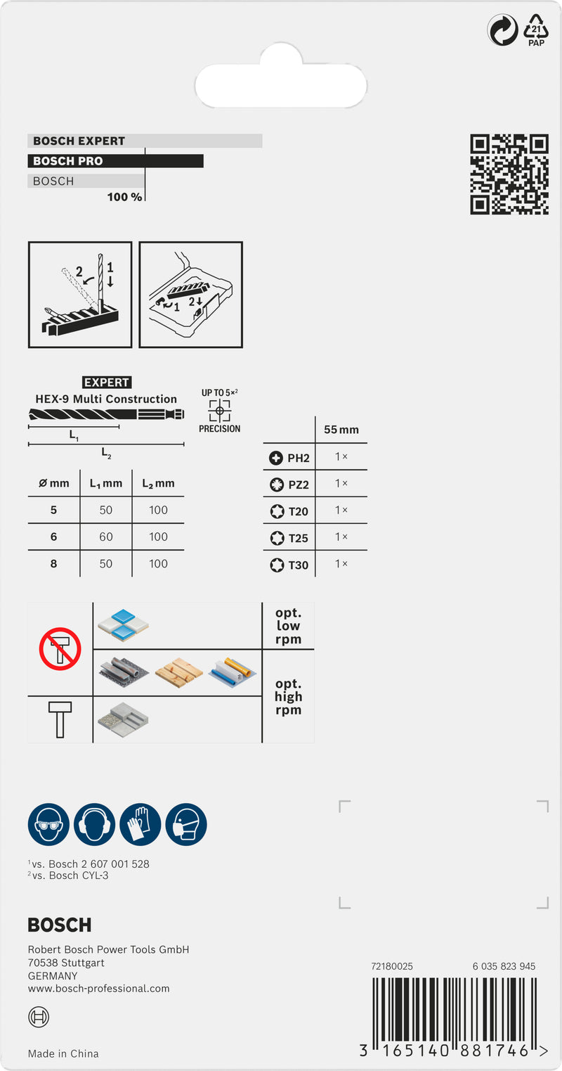 Bosch Hex-9 MC Mixed Pack with Power Bits
