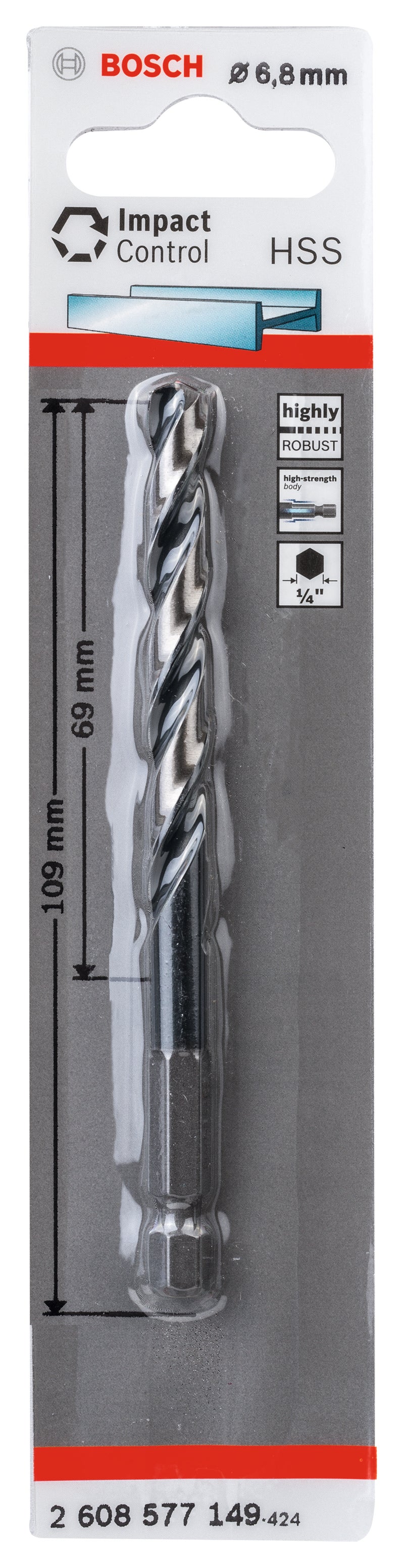 Bosch HSS Impact Drill Bit 6.8mm