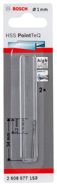 Broca Bosch HSS PointTeQ de 1,0 mm