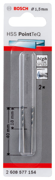 Bosch HSS PointTeQ Drill Bit 1.5mm