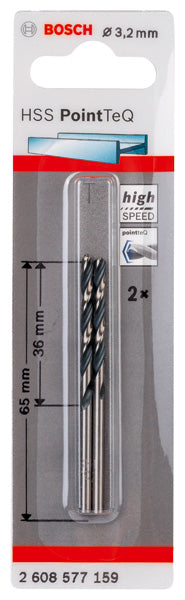 Broca Bosch HSS PointTeQ de 3,2 mm