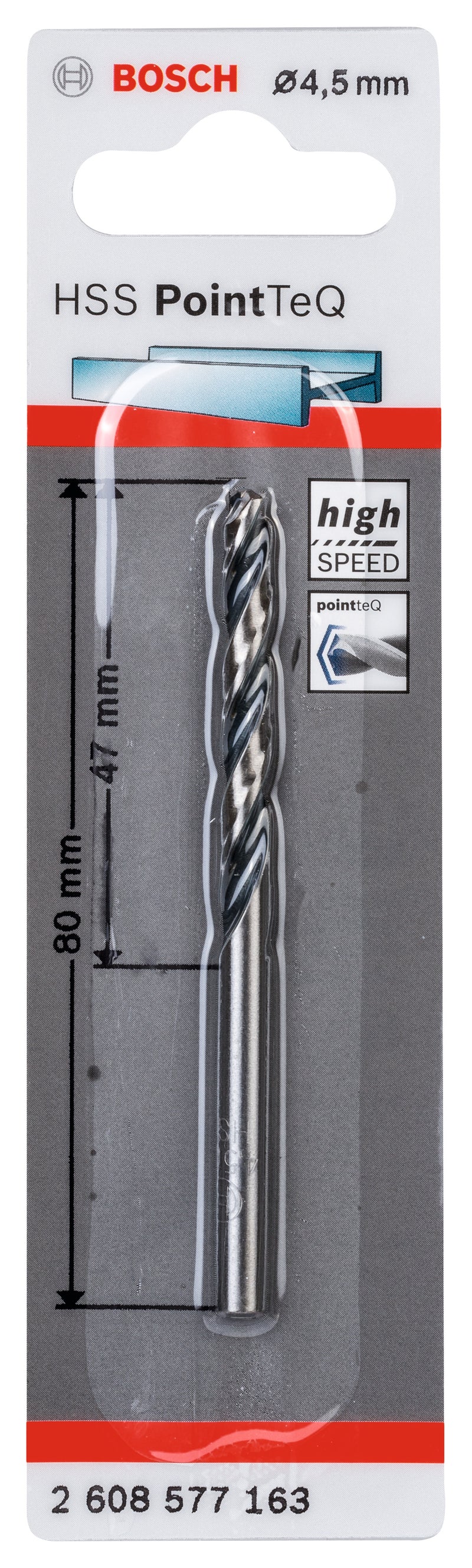 Bosch HSS PointTeQ Drill Bit 4.5mm
