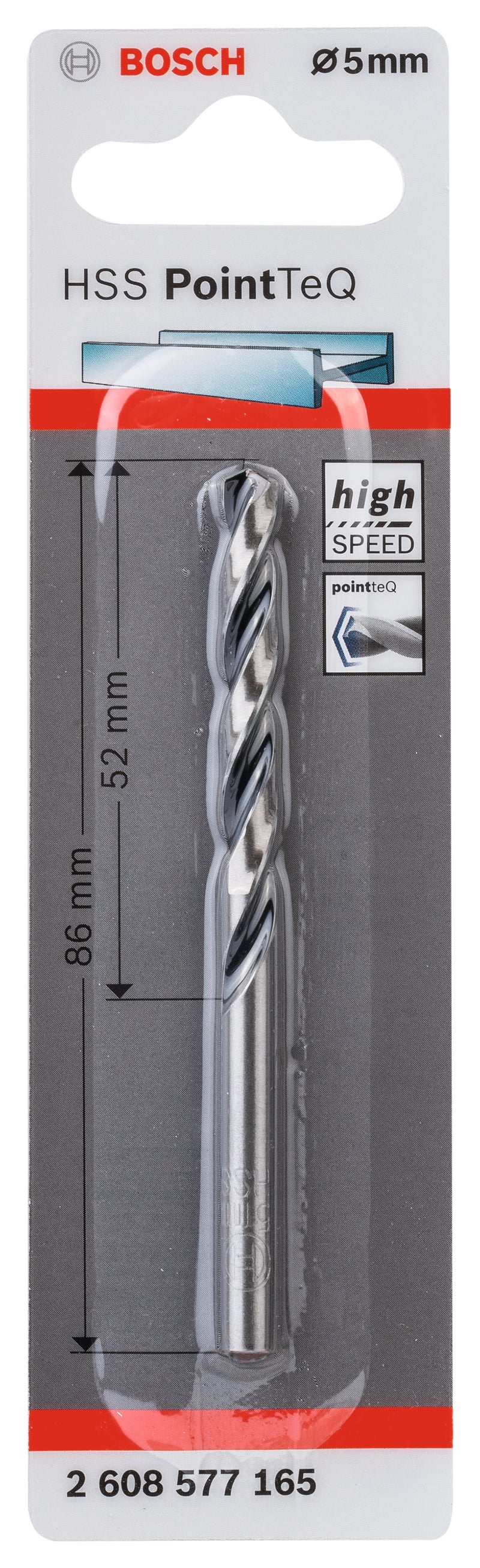 Bosch HSS PointTeQ Drill Bit 5.0mm