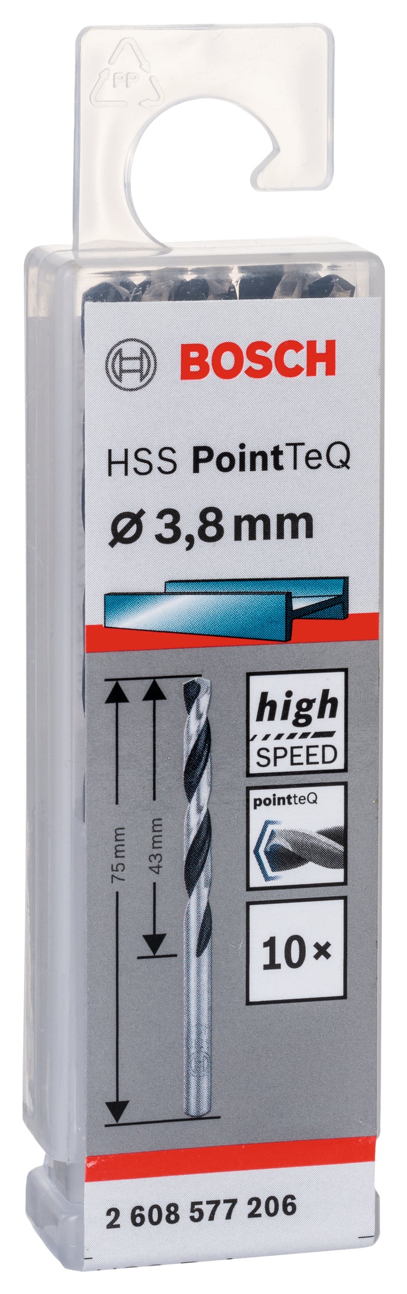 Bosch HSS PointTeQ Drill Bit 3.8mm