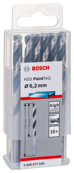 Broca helicoidal Bosch PointTeQ de 6,2 mm