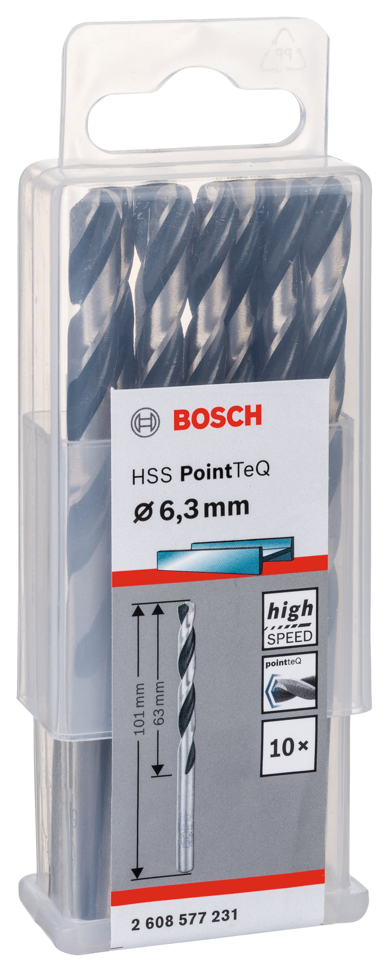 Bosch Twist Drill PointTeQ 6.3mm