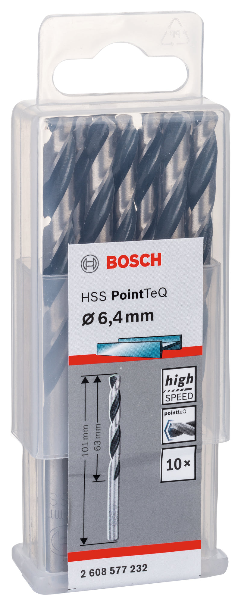 Broca helicoidal Bosch PointTeQ de 6,4 mm