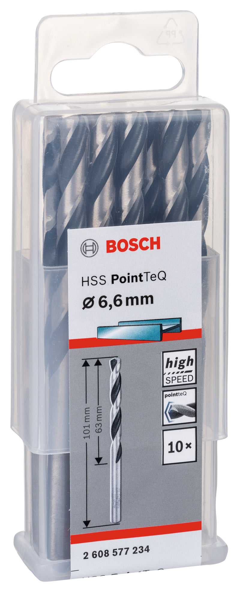 Bosch Twist Drill PointTeQ 6.6mm