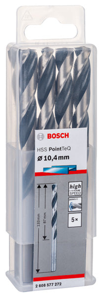 Broca helicoidal Bosch PointTeQ HSS 10,4 mm