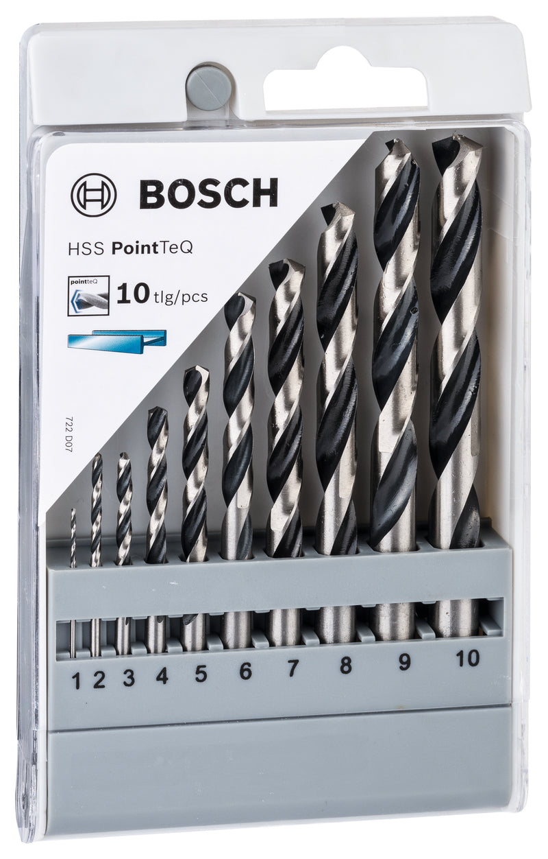 Bosch Set Of Twist Drills PointTeQ 10pcs Set