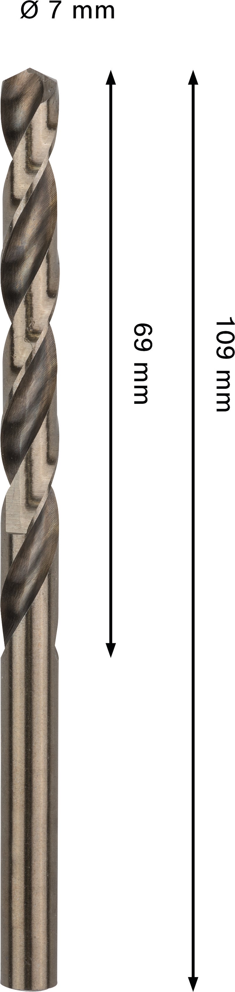 Bosch Accessories Drill (PRO Stainless Steel HSS-Co Metal Drill, 7 x 69 x 109 mm)