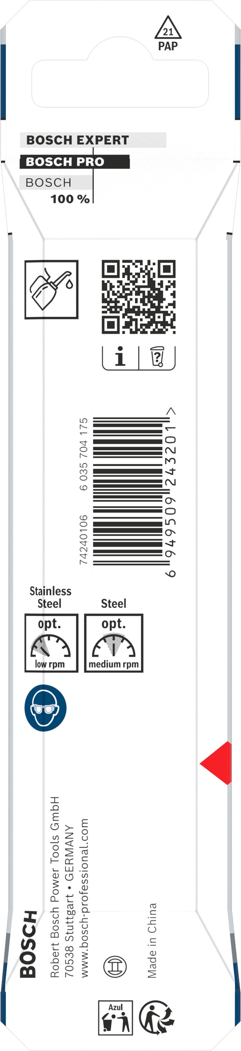 Bosch Accessories Drill (PRO Stainless Steel HSS-Co Metal Drill, 8 x 75 x 117 mm)