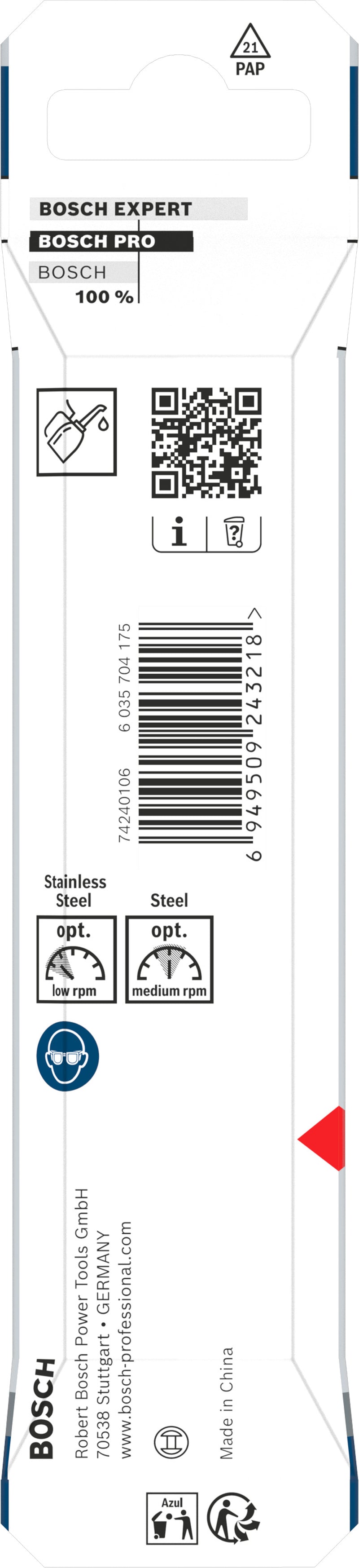 Accesorios Bosch Taladro (broca para metal PRO de acero inoxidable HSS-Co, 8,5 x 75 x 117 mm)