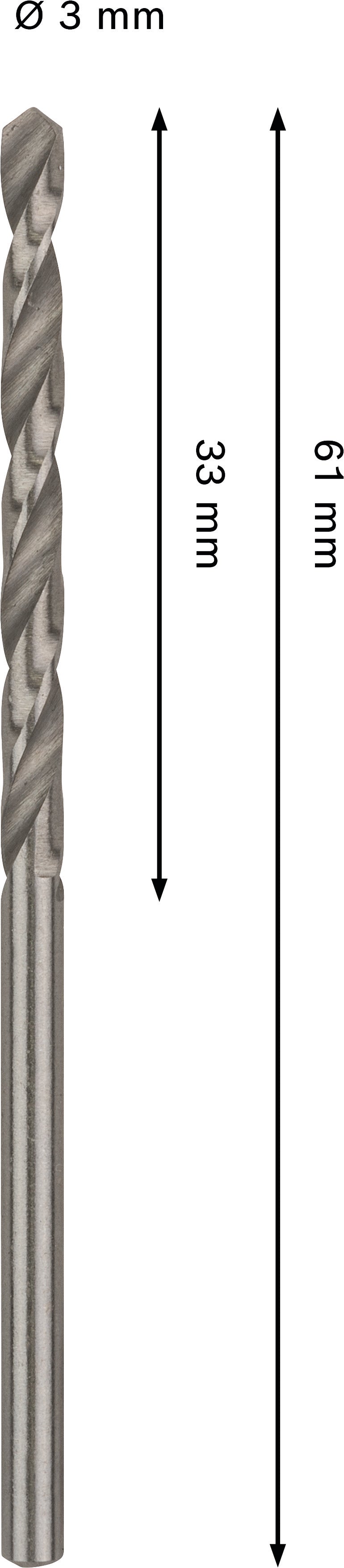Bosch Accessories Drill (PRO Metal HSS-G Metal Drill, 3 x 33 x 61 mm)