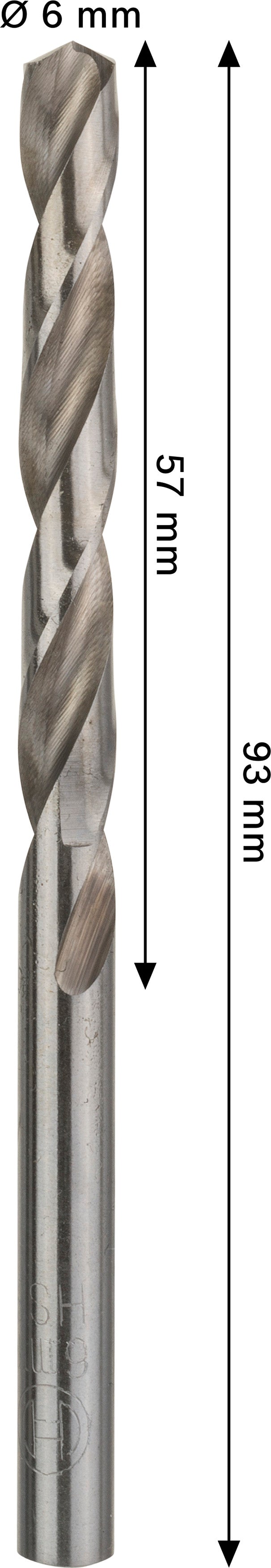 Bosch Accessories Drill (PRO Metal HSS-G Metal Drill, 6 x 57 x 93 mm)