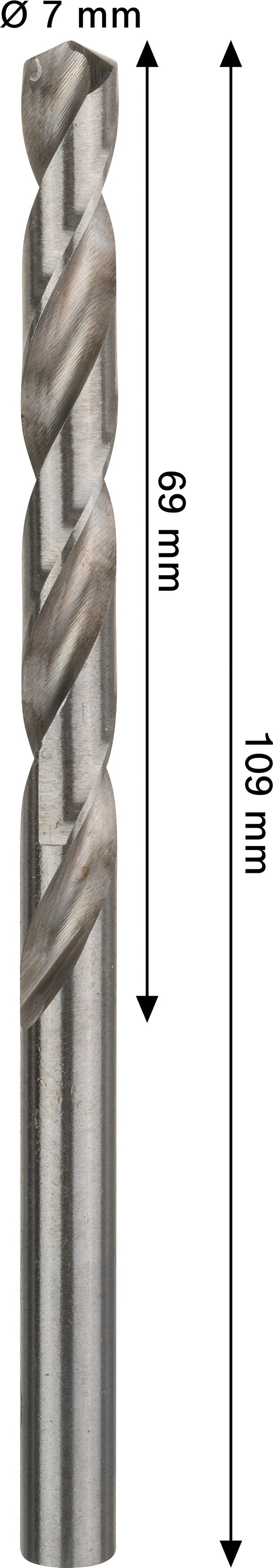 Bosch Accessories Drill (PRO Metal HSS-G Metal Drill, 7 x 69 x 109 mm)