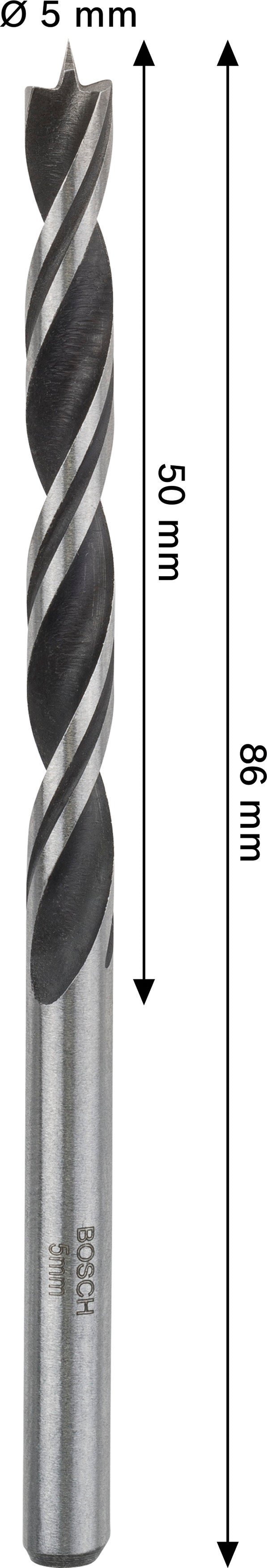 Bosch Accessories Drill Bit (PRO Wood Drill Bit, 5 x 50 x 86 mm)