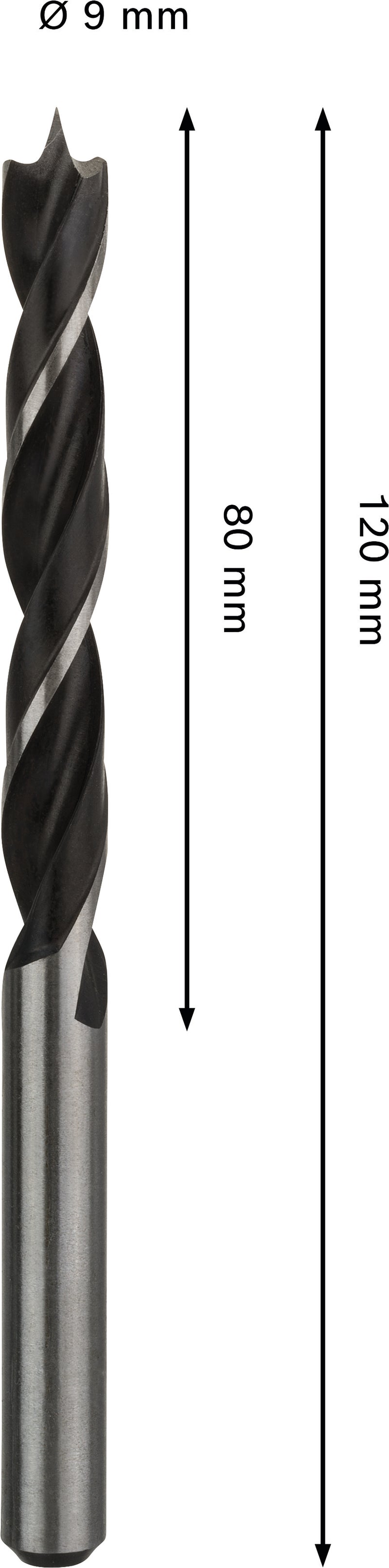 Bosch Accessories Drill Bit (PRO Wood Drill Bit, 9 x 80 x 120 mm)