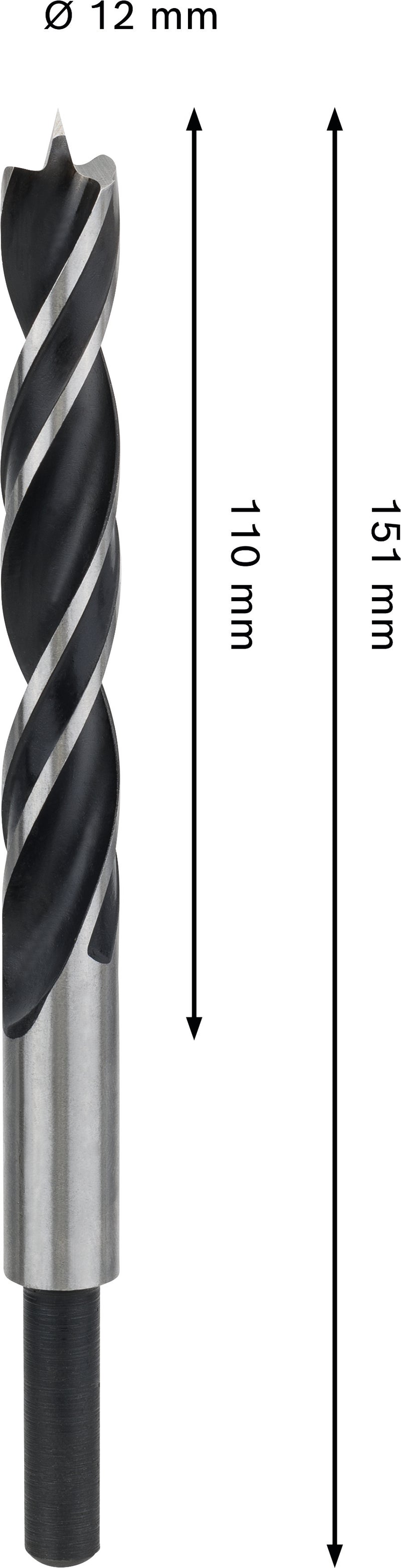 Bosch Accessories Drill Bit (PRO Wood Drill Bit, 12 x 110 x 151 mm)