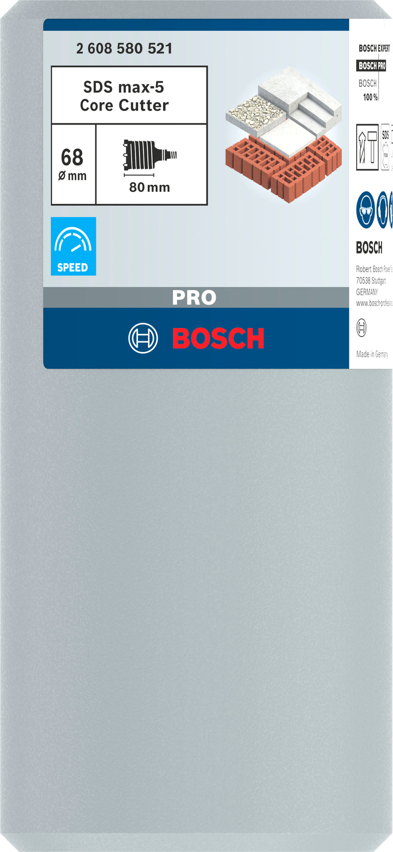 Bosch PRO SDS max-5 Core Cutter, 68 x 80 x 108 mm