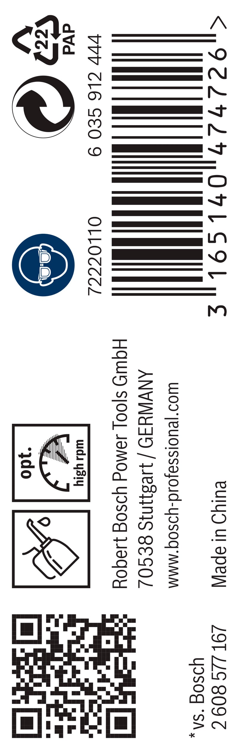 Berbequim helicoidal Bosch 1,1 mm HSS-G (embalagem de 10)