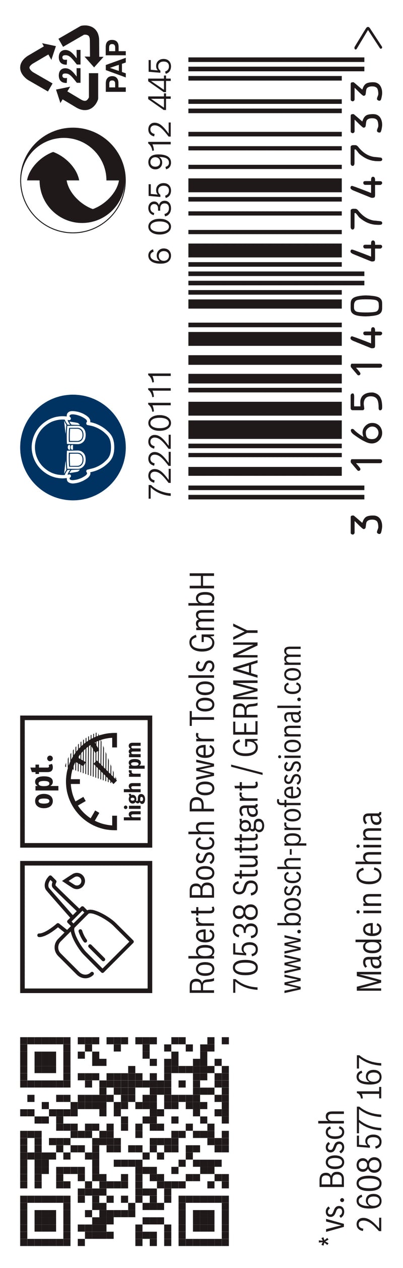 Broca helicoidal Bosch 1,2 mm HSS-G (embalagem de 10)
