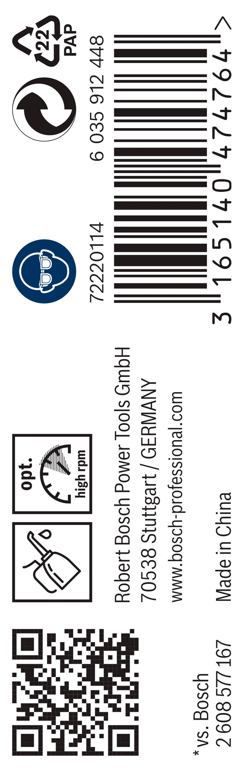 Berbequim helicoidal Bosch 1,6 mm HSS-G (embalagem de 10)