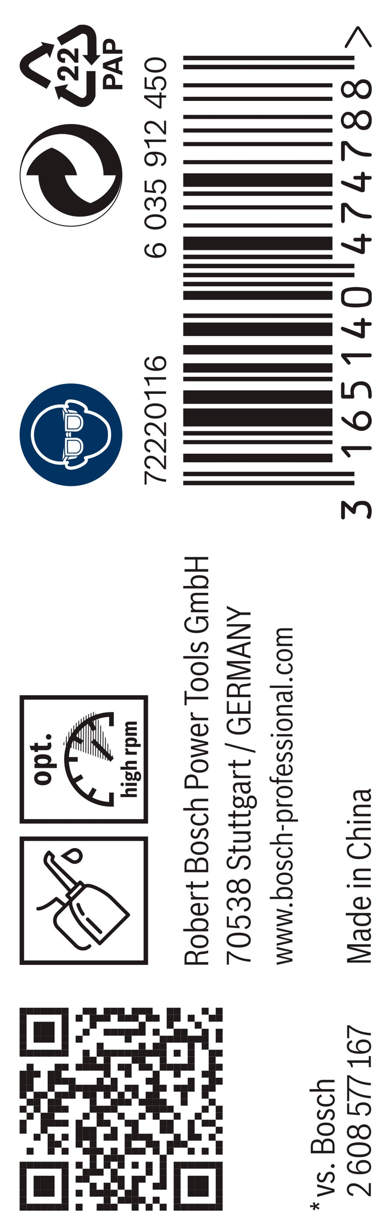 Berbequim helicoidal Bosch 1,8 mm HSS-G (embalagem de 10)