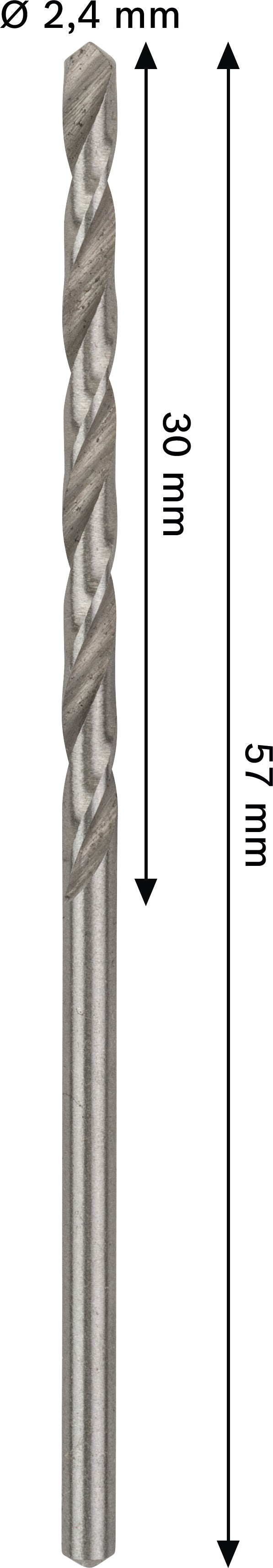 Bosch Twist Drill 2.4 mm HSS-G (10pack)