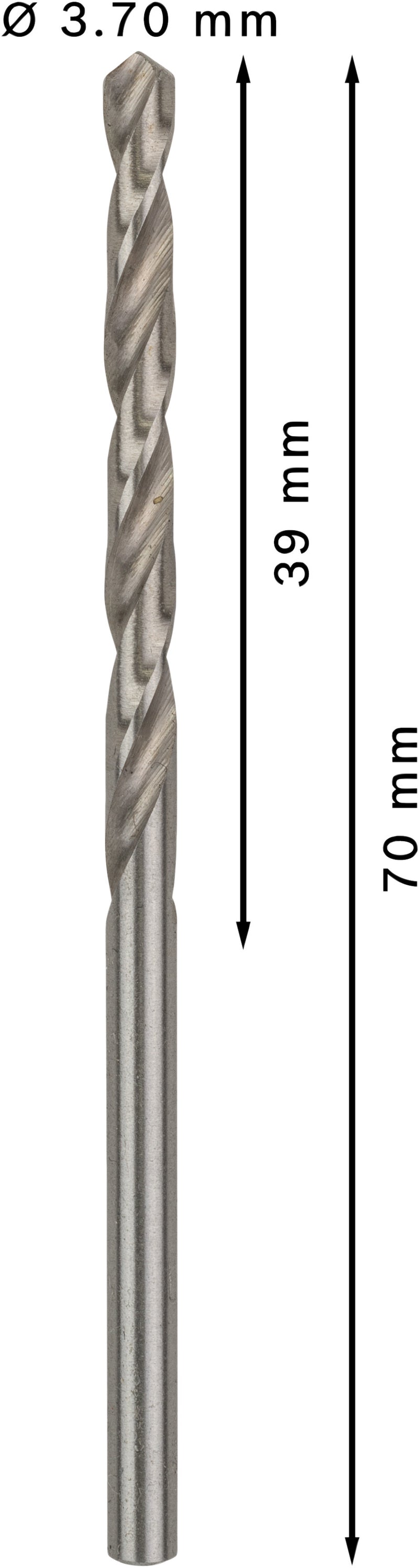 Broca helicoidal Bosch de 3,7 mm HSS-G (paquete de 10)