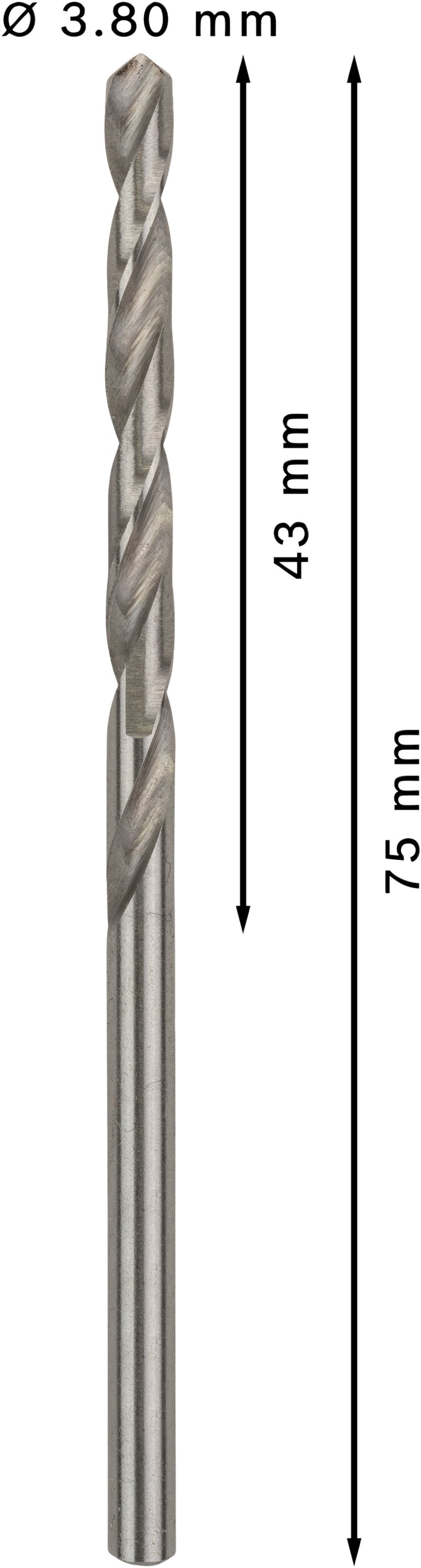 Broca helicoidal Bosch de 3,8 mm HSS-G (paquete de 10)