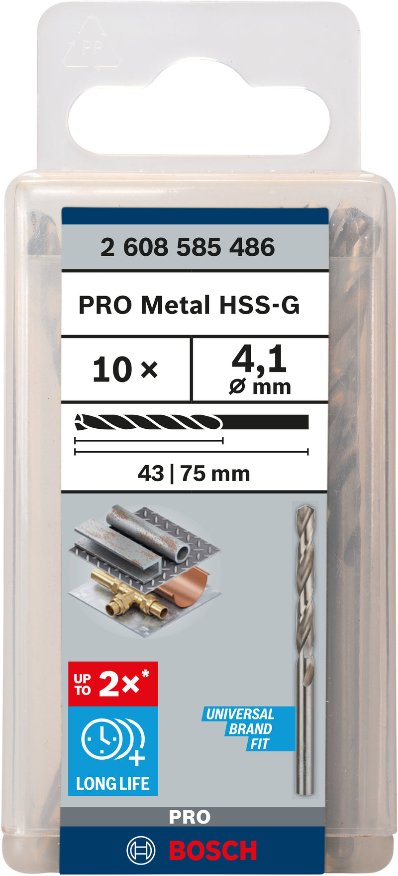 Bosch Twist Drill 4.1 mm HSS-G (10pack)