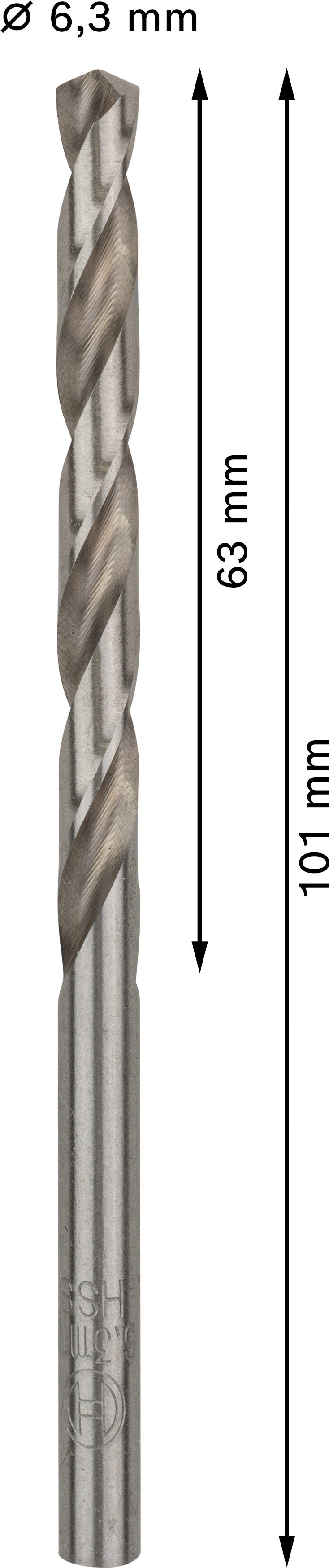 Bosch Twist Drill 6.3 mm HSS-G (10pack)